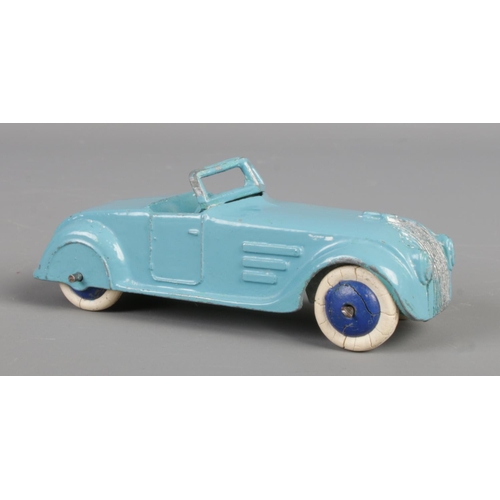 77 - A Dinky Meccano diecast model car; light blue Streamlined Tourer, 22G. Length 8.5cm.