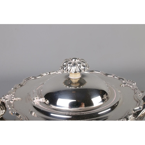 264 - A silver plate tea service on tray produced by Cooper Bro's consisting of tea pot, coffee pot, jug a... 