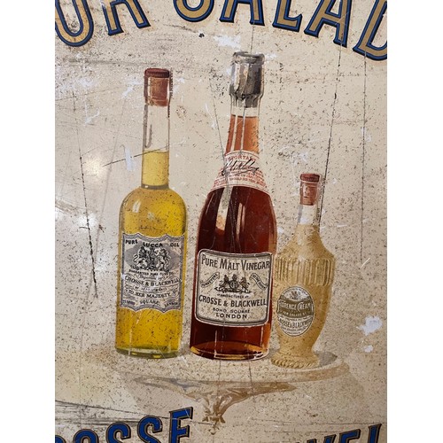 83 - An enamelled advertising sign for Crosse & Blackwell. Manufactured by Max Cremnitz, Paris. 64cm x 47... 