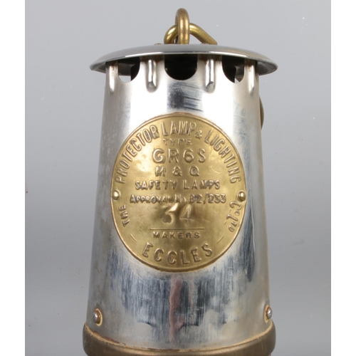 35 - An Eccles Type GR6S M&Q miner's safety lamp, by The Protector Lamp and Lighting Co. Ltd.