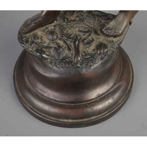 47 - After Victor Rousseau (1865-1954); two bronzed sculptures with lustre finish, depicting women in cla... 