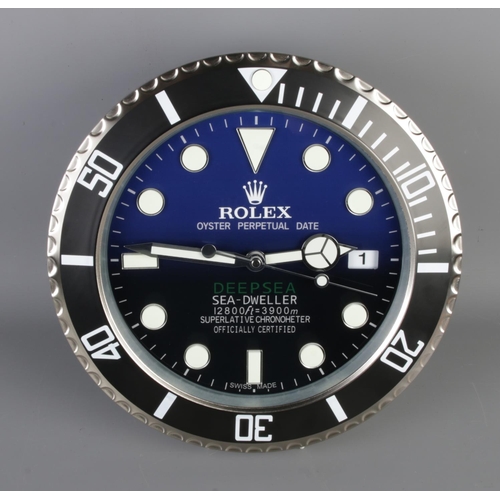 378 - A Rolex dealer display concessionary wall clock, 