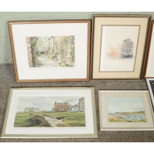 379 - A collection of mixed framed prints, including limited edition signed prints such as Jean Goodwin 