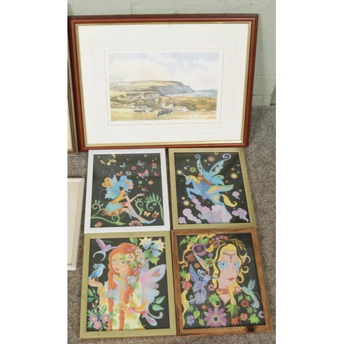 379 - A collection of mixed framed prints, including limited edition signed prints such as Jean Goodwin 