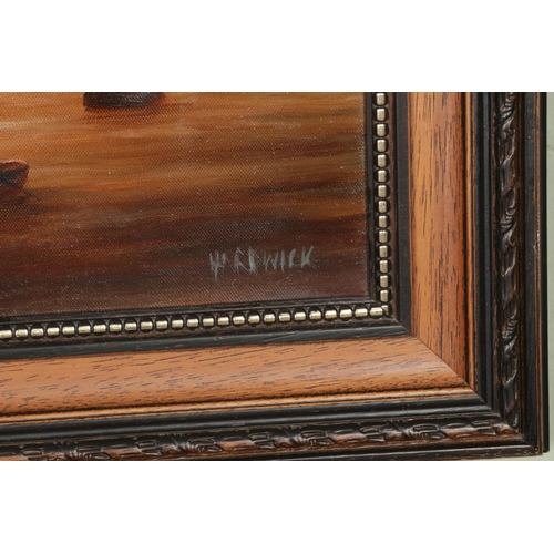 An oil on canvas depicting a ship sailing across the ocean signed ...