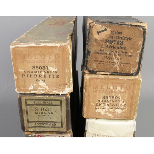 6 - Ten Victorian full scale Pianola rolls, all boxed offer a great variety of music, including 01644 Ro... 