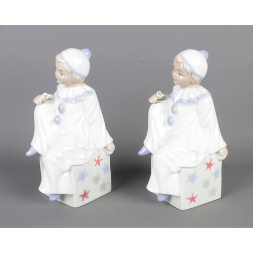 7 - A Casa Pupo Portugal porcelain cat (H29cm) with a pair of 1990s Spanish Casades 