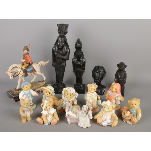 17 - A group of collectable figurines, including Italian A.D.L. pieces, a Capodimonte lady figurine (H37c... 