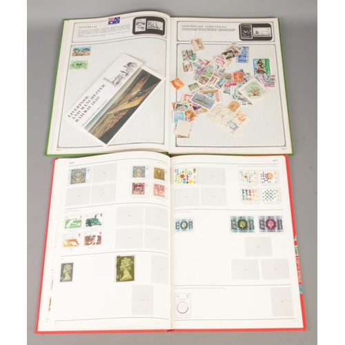 41 - A collection of three stamp albums, including one album containing mint stamps from 1980 to 2000 and... 
