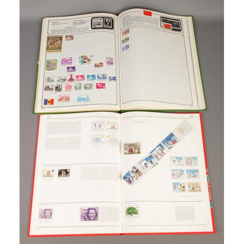 41 - A collection of three stamp albums, including one album containing mint stamps from 1980 to 2000 and... 