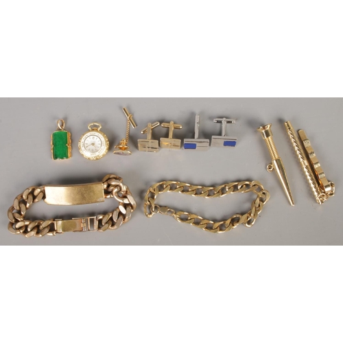 44 - A group of collectables, including a wristwatch collection, three boxed vintage pens and assorted go... 