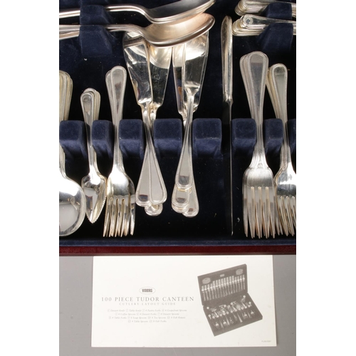 54 - A Viners 100 piece Tudor canteen of cutlery.