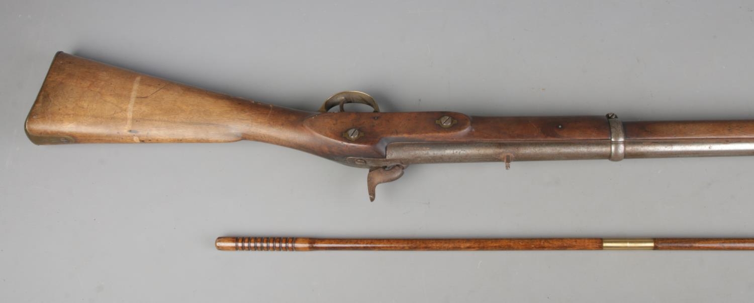 A 19th century Tower two band Enfield percussion rifle stamped '1859 ...