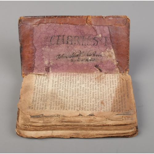 133 - Nathaniel Crouch and John How, a 17th century leather bound book, The Wars in England, Scotland and ... 