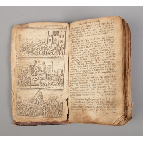 133 - Nathaniel Crouch and John How, a 17th century leather bound book, The Wars in England, Scotland and ... 