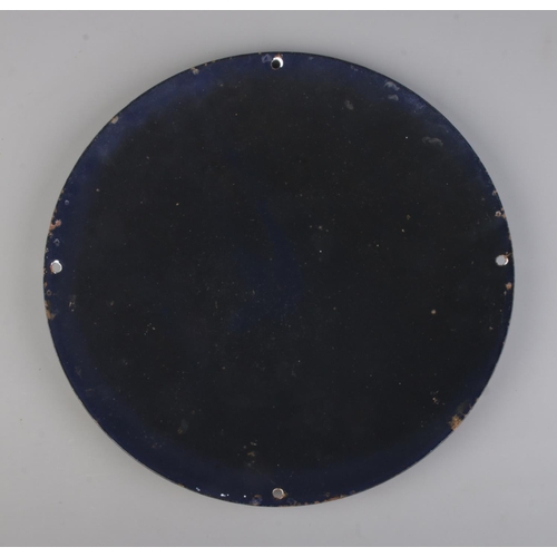 139 - An enamelled advertising sign for Union Gasoline. Diameter 30cm.