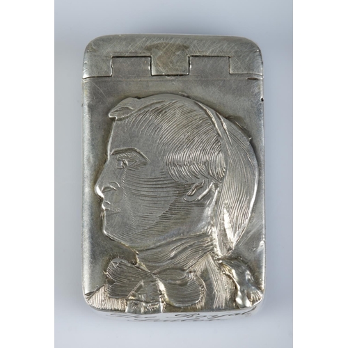 162 - A George III silver pill box 'The Royal Sailor'. Assay marks for Birmingham by Samuel Pemberton.