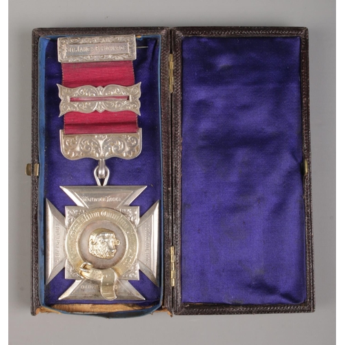 173 - A Victorian silver Royal Antediluvian Order of the Buffaloes (RAOB) Order of Merit, presented to Sir... 