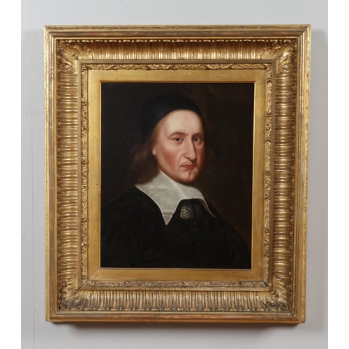 221 - Scottish School; a gilt framed 17th century oil on canvas, portrait of Archibald Campbell, 1st Marqu... 