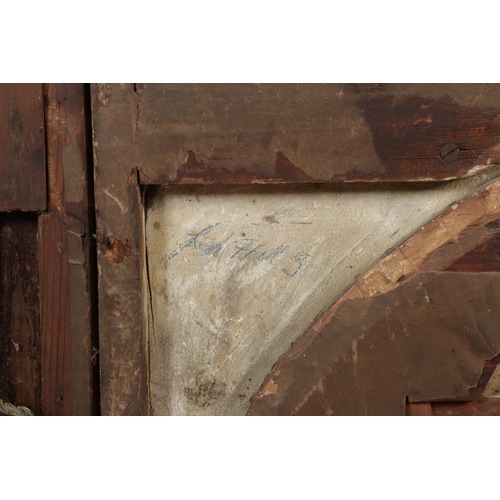 222 - An 18th century carved giltwood framed oil on canvas, portrait of a gentleman, said to be Waldive Wi... 