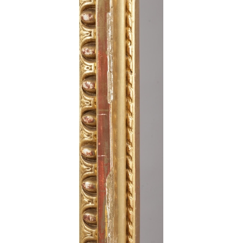230 - A large 19th century gilt framed pier mirror. Surmounted with music sheets, drum, acanthus leaves an... 