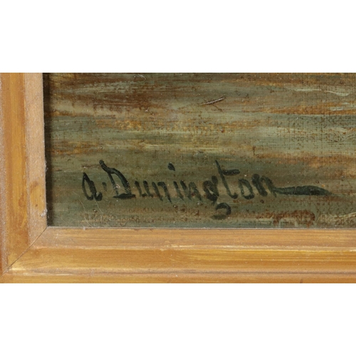 232 - Albert Dunington (British 1860-1928), a large gilt framed oil, Welsh landscape scene, Capel Curig. 5... 