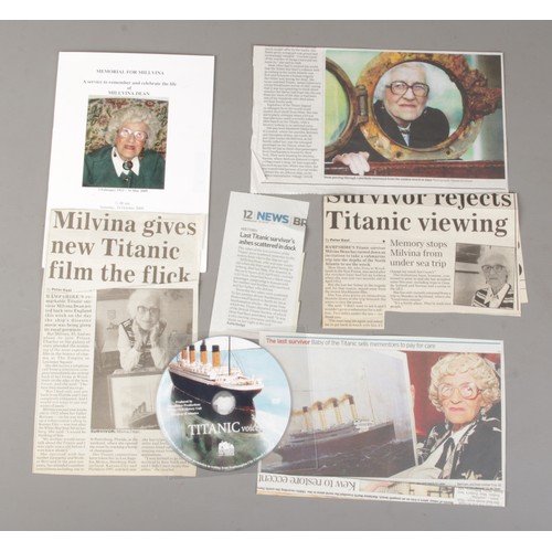 132 - Titanic interest; three hardback books, Titanic Voices and Titanic The Last Survivor. All signed by ... 