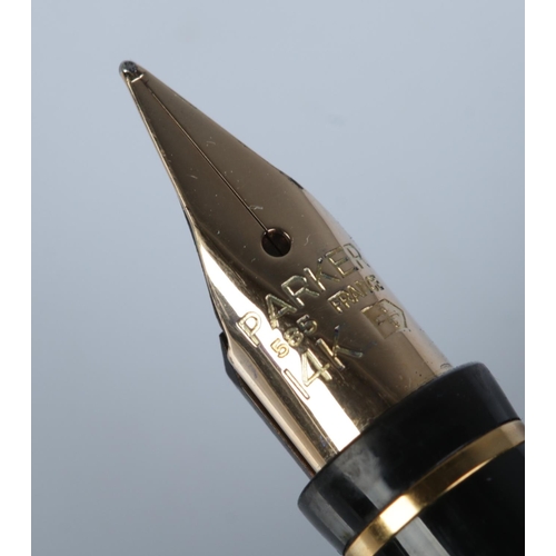 a-cased-parker-75-fountain-pen-in-thuya-lacquer-with-gold-trim-and