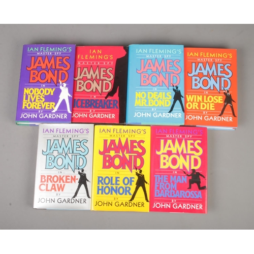 111 - A quantity of Ian Flemings James Bond hardback novels by John Gardner including nobody lives forever... 