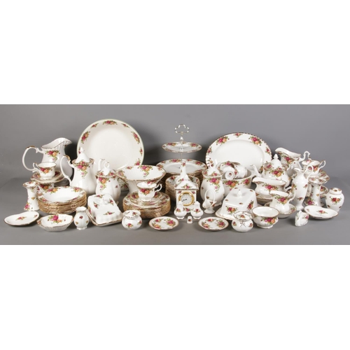 63 - An extremely large collection of Royal Albert Old Country Roses dinnerwares, to include cake stand, ... 