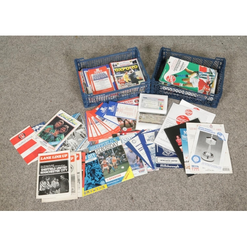150 - Two boxes of football programmes 1960's/70's. To include FA cup/league cup finals, Sheffield United,... 