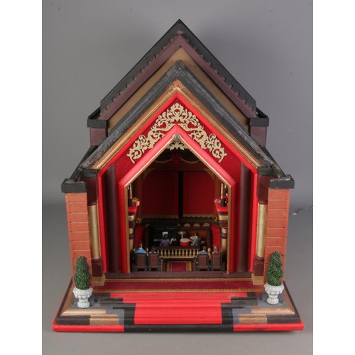 77 - A scale model diorama of a Victorian theatre created by Paul Grant Wilson, fitted with LED lighting ... 