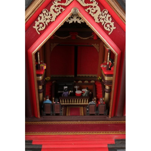 77 - A scale model diorama of a Victorian theatre created by Paul Grant Wilson, fitted with LED lighting ... 