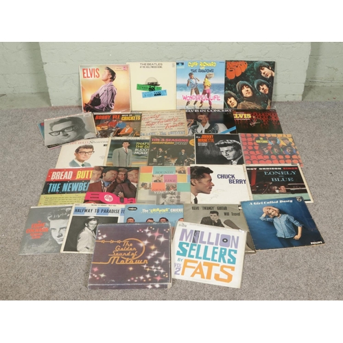 157 - A collection of 1960's vinyl LP records of mainly Rock N' Roll and pop to include Elvis Presley, The... 