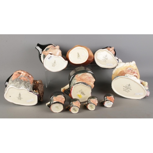 25 - Ten Royal Doulton Character Jugs, Six Large Examples; Five John Peel D5731 in three different sizes,... 