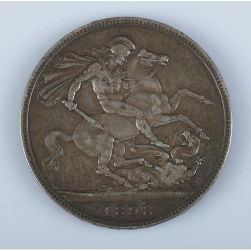434 - A Victorian crown, dated 1898. LXII edge. 28.1g.
