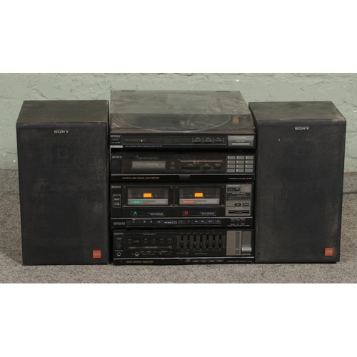 126 - A Sony Stereo Component System LBT-V50W with operating instructions manual