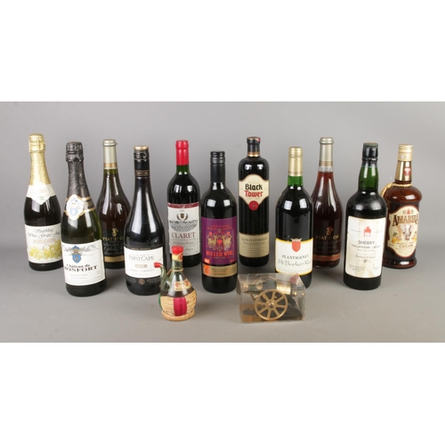 159 - A good collection of sealed assorted alcohol; Incuding Moutardier Carte D'Or Brut Champagne, Chianti... 