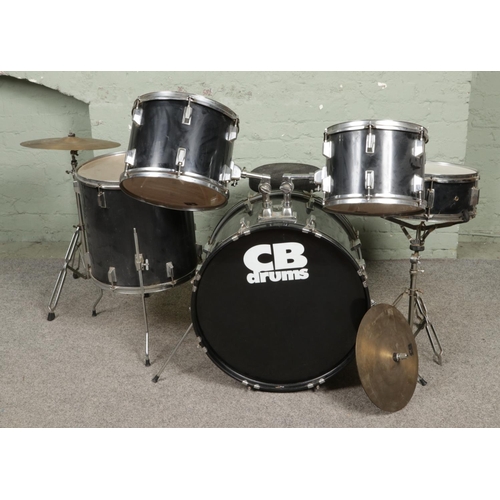 171 - A CB Drums drum kit to include kick, snare, toms, and one cymbal on stand.