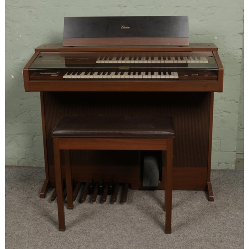 180 - A Yamaha Electone Electric Organ, Working Order, Complete with Stool.