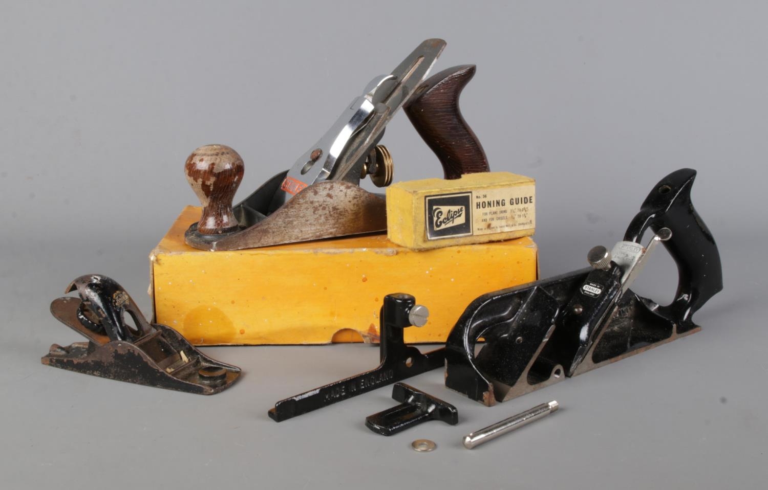 Three wood working planes; consisting of No. 78, No. 102 and No. 4.