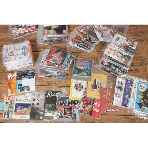 A large quantity of magazines, programmes and booklets; including movie ...