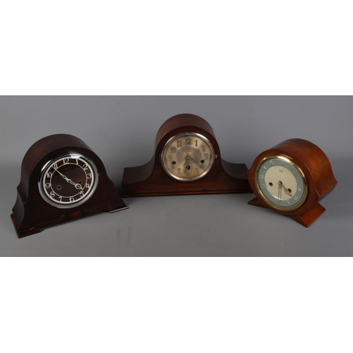 Three vintage mantle clocks to include two 1950's Smiths Enfield examples.