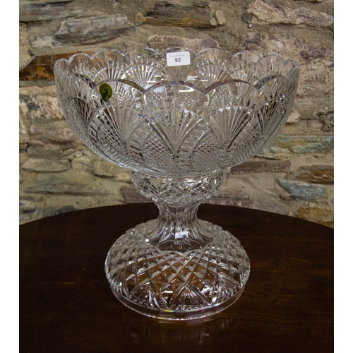 92 - WATERFORD CRYSTAL SEAHORSE 2 PIECE CENTRE PIECE BOWL 13 1/2