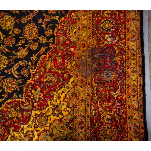 512 - LARGE WASHED GROUND PERSIAN KASHAN RUG 295 X 440CM