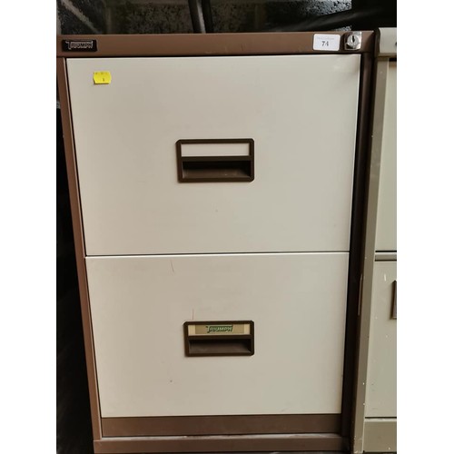 74 - 2 DRAWER FILING CABINET