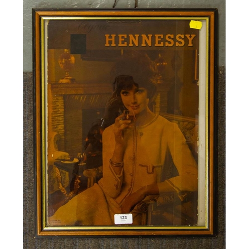 123 - HENNESSEY COGNAC PRINT 40 X 49CM