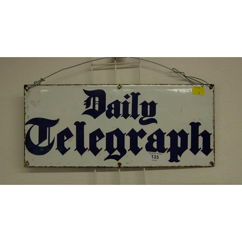 133 - DAILY TELEGRAPH ENAMEL SIGN 38 X 17CM