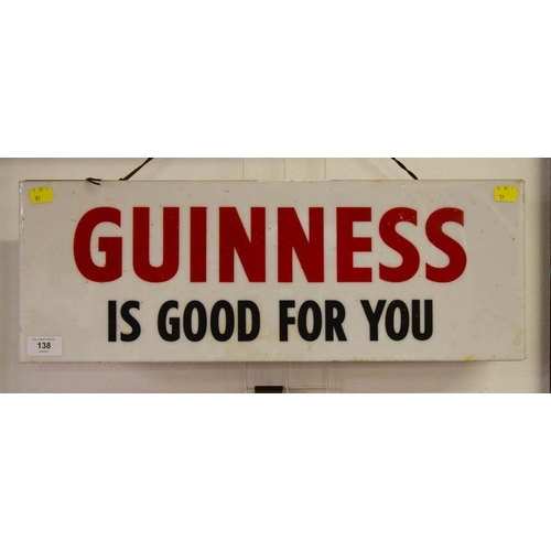 138 - GUINNESS IS GOOD FOR YOUR LIGHT. 55 X 20CM - AF