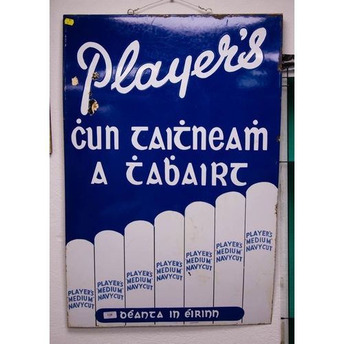 139 - ORIGINAL PLAYERS ENAMEL SIGN. 62 X 90CM